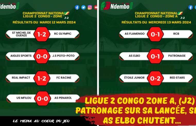 Ligue 2 Congo Zone A, Brazzaville/Pool (J2) : Patronage sur sa lancée, SMO  et AS Elbo chutent encore, US Mfilou cale… Ce qu’il faut retenir de la 2e journée